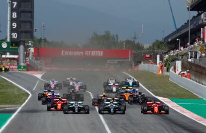 Comienzo del Gran Premio de España en el circuito de Montmeló.