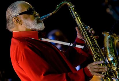 Sonny Rollins, durante su actuación hace tres años en el Festival de Jazz de Vitoria.