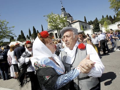 El chotis, baile típico de San Isidro.