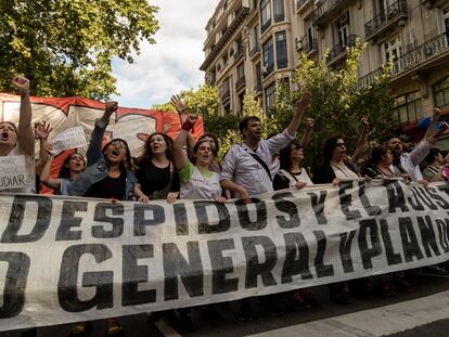 Protesta en Argentina Milei