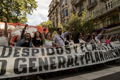 Protesta en Argentina Milei