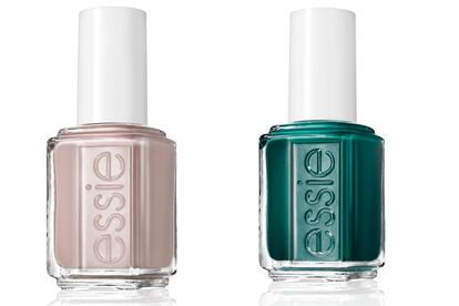 La nueva colección de otoño de Essie se llama Stylenomics y es un puro contraste. Y es que su paleta se divide radicalmente en dos: los tonos nude y los intensos. Aquí tenemos dos muestras, el porcelana más discreto llamado Miss Fancy Pants y el verde dinero llamado como la colección, Stylenomics. Perfectos para practicar el color block (c.p.v.)-