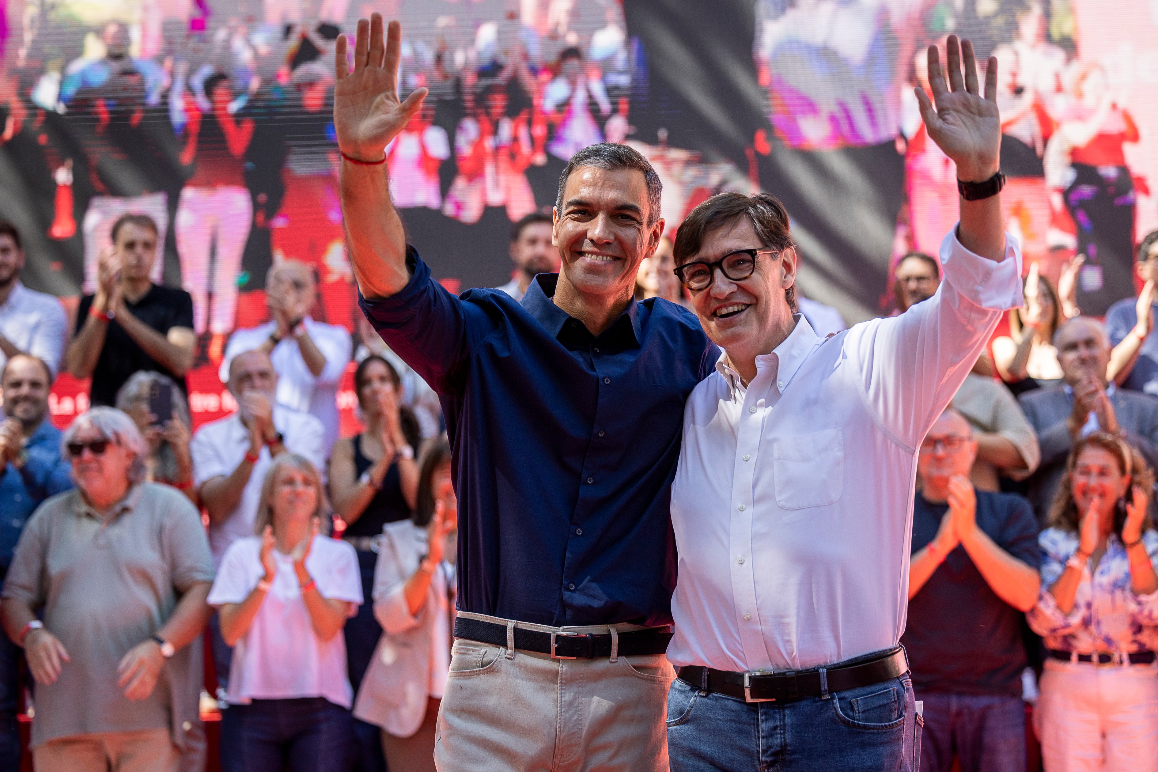 Pedro Sánchez, en la fiesta del PSC: “Cada nueva crisis, una nueva deslealtad de PP y Vox”
