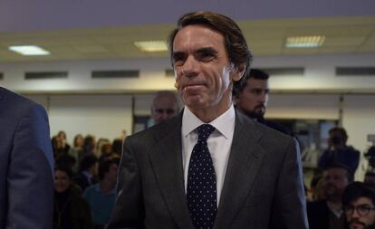 El expresidente de Gobierno José María Aznar, en un acto el pasado 4 de noviembre.