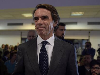 El expresidente de Gobierno José María Aznar, en un acto el pasado 4 de noviembre.