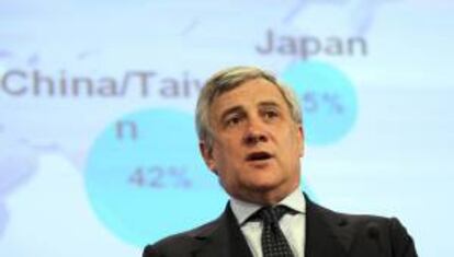 El comisario europeo de Industria, Antonio Tajani. EFE/Archivo