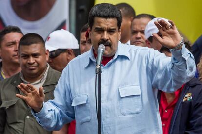 El presidente de Venezuela, Nicolás Maduro, en una manifestación.