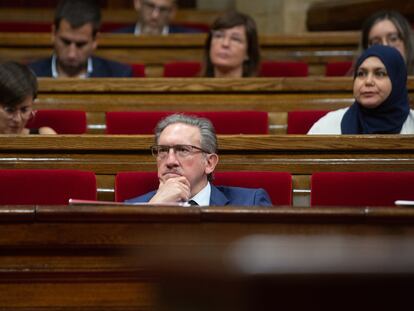 El consejero de Economía y Hacienda de la Generalitat, Jaume Giró, en el Parlament.