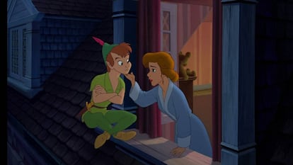Peter Pan y Wendy, en la película de Disney (1953).