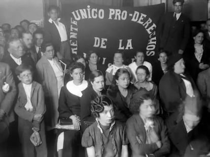 Inauguracin del Primer Congreso Feminista en Mxico, en Yucatn, el 13 de enero de 1916.