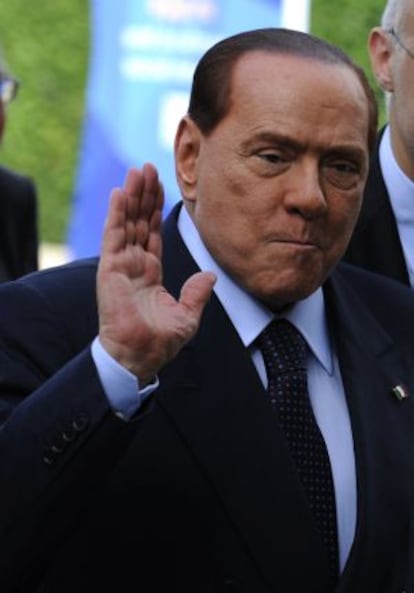 El exprimer ministro Berlusconi, en Bruselas la semana pasada.
