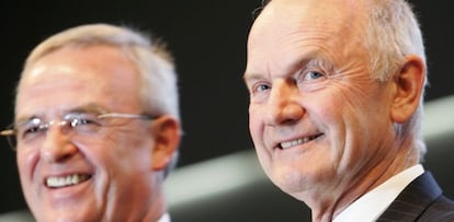 Ferdinand Piech, presidente de Volkswagen, y Martin Winterkorn, consejero delegado