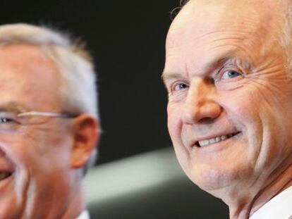 Ferdinand Piech, presidente de Volkswagen, y Martin Winterkorn, consejero delegado