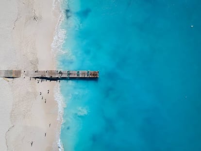 Grace Bay Beach, a l'illa de Providenciales.