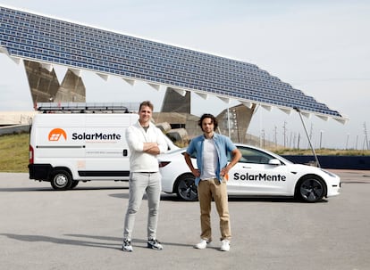 Wouter Draijer y Victor Gardrinier, fundadores de la empresa SolarMente