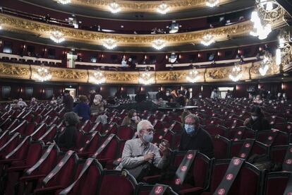 Una imatge del Liceu durant la pandèmia.