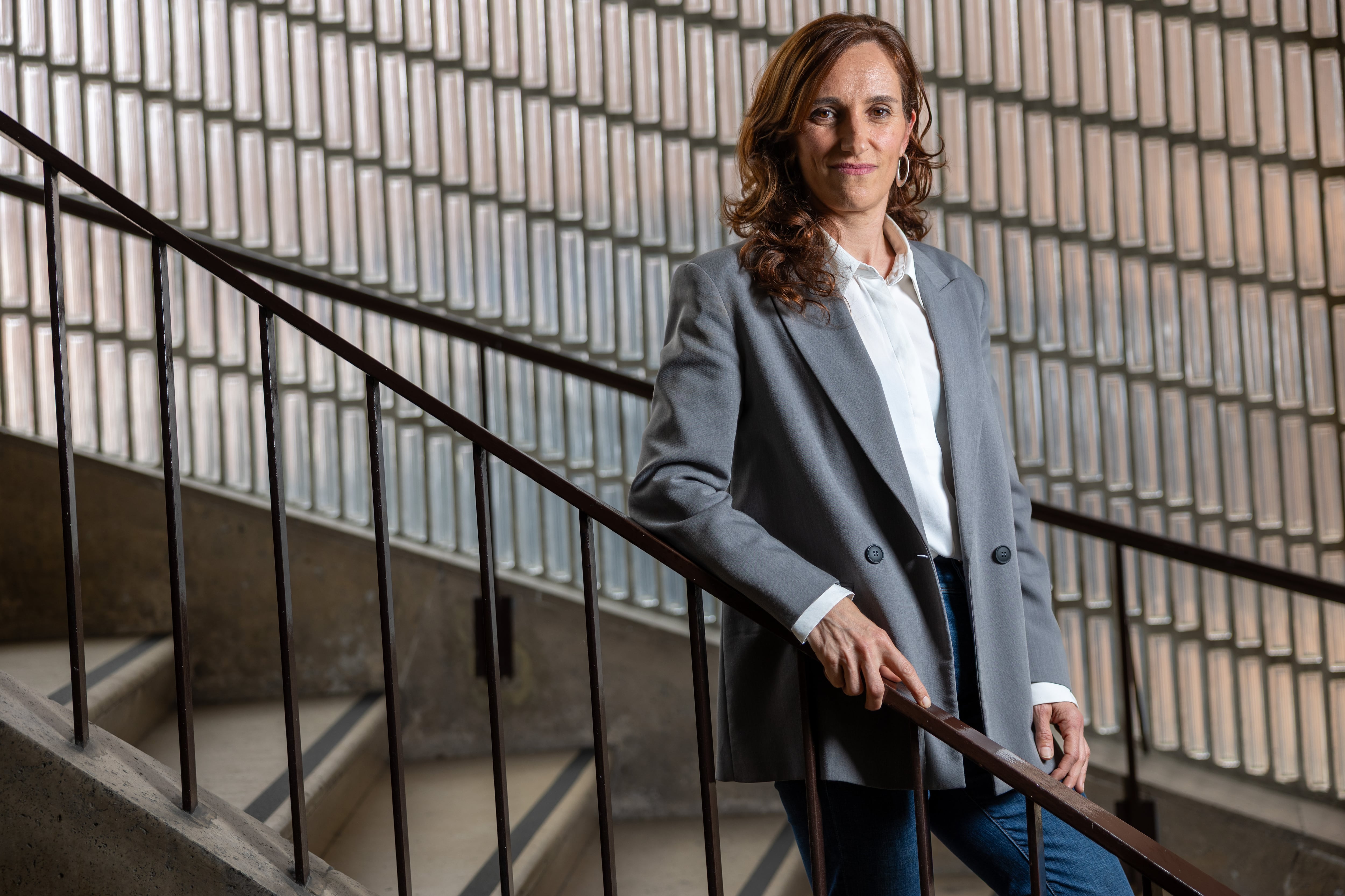 La ministra de Sanidad, Mónica García, en la sede del ministerio.