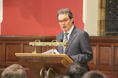 Artur Mas, durante una conferencia esta semana en Oxford.