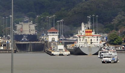 Vista panor&aacute;mica de la esclusa de Pedro Miguel, en el Canal