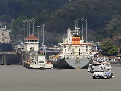 Vista panor&aacute;mica de la esclusa de Pedro Miguel, en el Canal