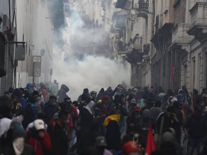 Las manifestaciones en Ecuador tras el acuerdo con el FMI.