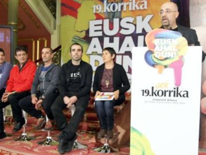 Presentación de la 19ª Korrika en el Teatro Arriaga (Bilbao).