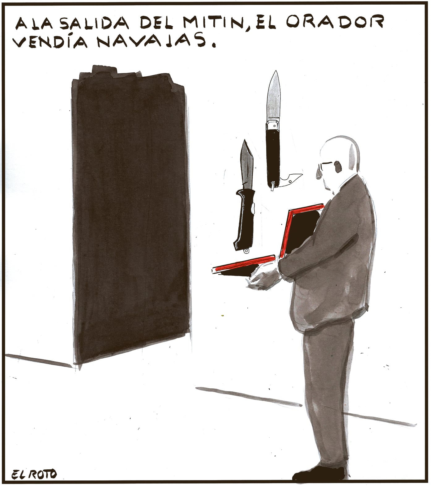 El Roto: la salida del mitin