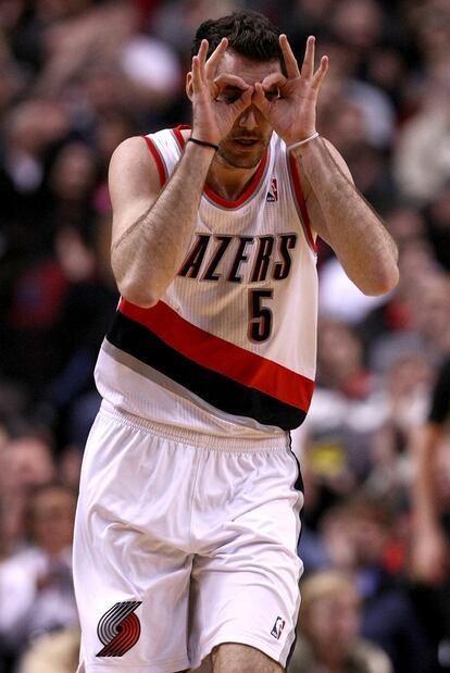 Rudy Fernndez, en un partido con Portland.