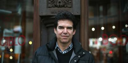 El escritor boliviano Edmundo Paz Soldán durante su visita promocional a Madrid.