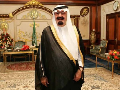 El rey Abdalá de Arabia Saudí, durante la entrevista realizada en la ciudad marroquí de Casablanca.