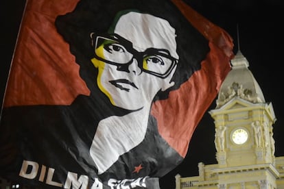 Imagen de archivo de una manifestación en apoyo de la presidenta Dilma Rousseff.