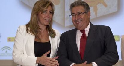 Susana Díaz y Juan Ignacio Zoido, en septiembre pasado.