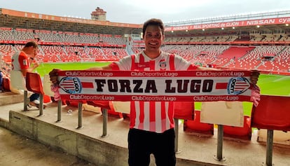 Edgar Marentes, aficionado del CD Lugo.