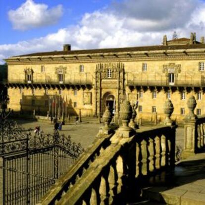 Fachada del parador de Santiago de Compostela (A Coruña).