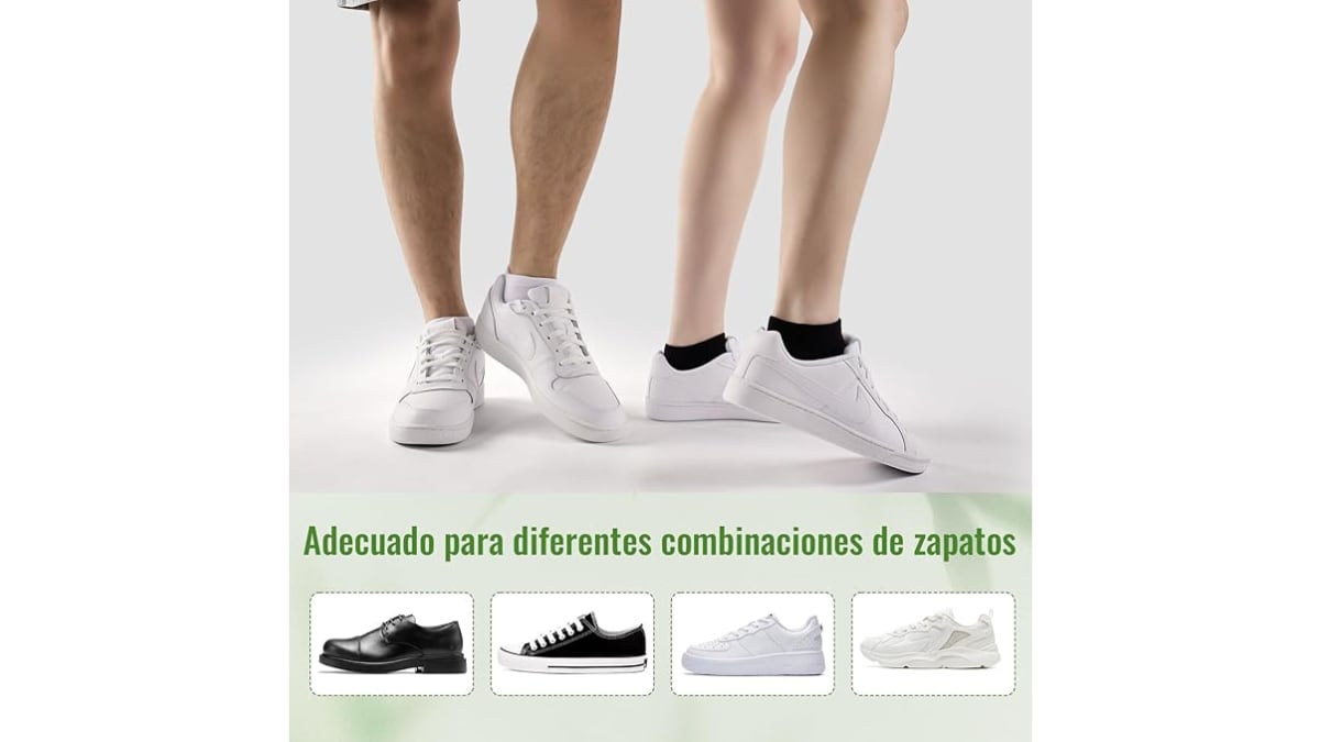 Estos calcetines tobilleros son fáciles de combinar con diferentes zapatos.