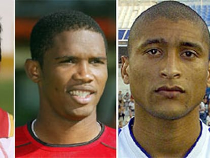 Reyes, del Sevilla, el que provoca más tarjetas; Eto'o, del Mallorca, el más rematador, , centrocampista del Málaga, el que más faltas comete.
