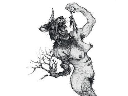 Ilustração de Lino Arruda na HQ 'Monstrans - Experimentando horrormônios'.