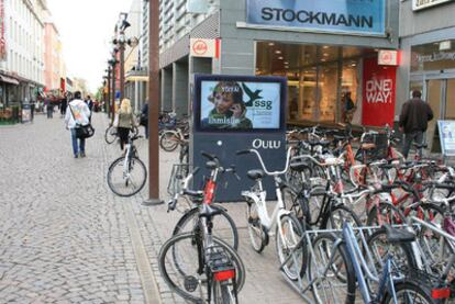 Una calle de Oulu, la ciudad donde desarrolla su proyecto la Universidade de Vigo.