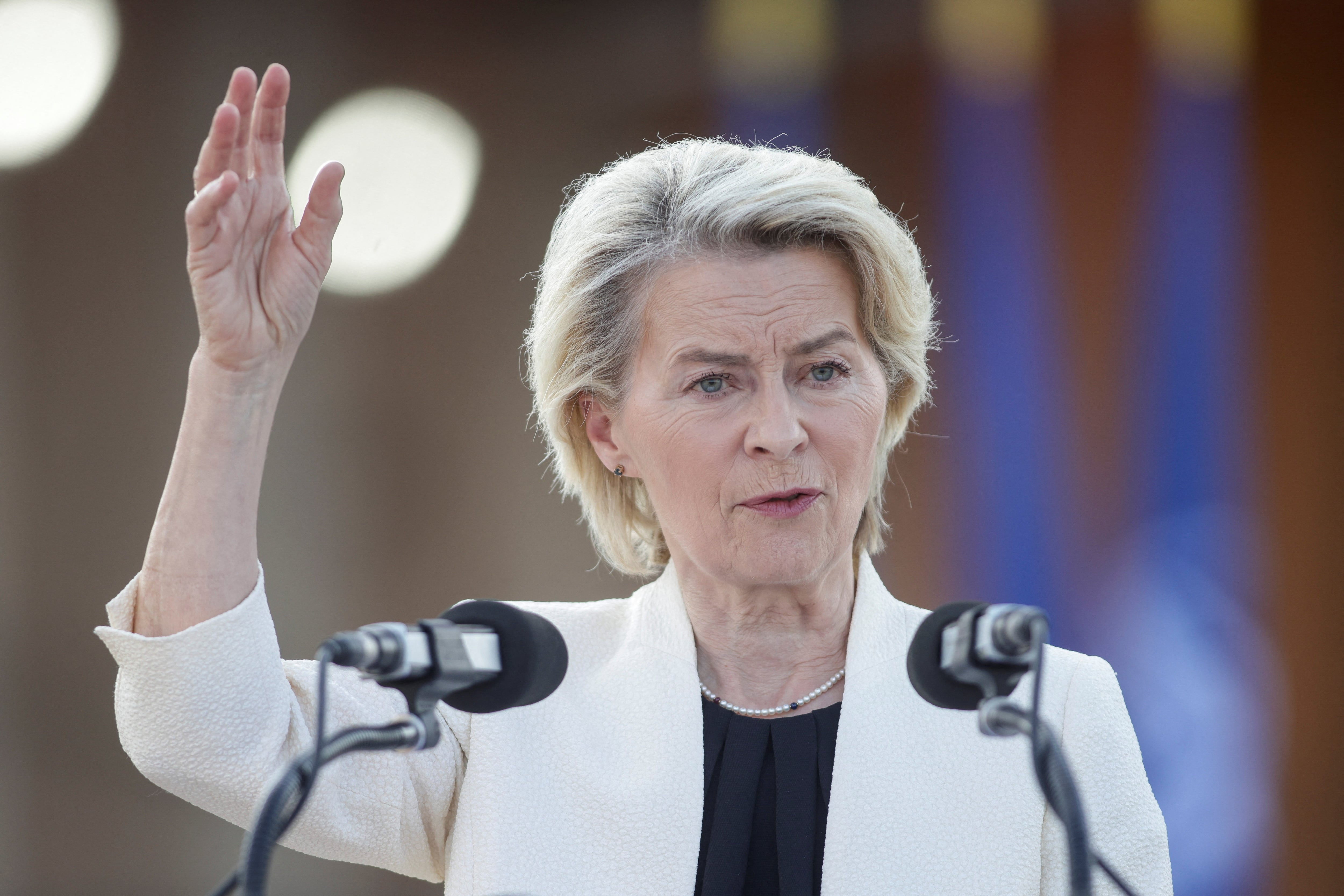 Ursula von der Leyen, esta semana en Rumanía.