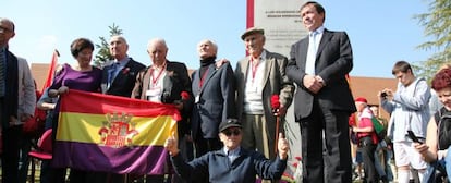 Brigadistas en la inauguración del monumento a las Brigadas Internacionales en 2011.