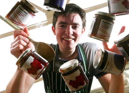El joven gastroempresario escocés Fraser Doherty, con sus mermeladas SuperJam.
