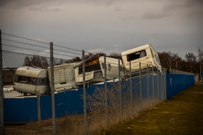 A junkyard in Sjöbo, Sweden.