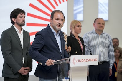 Mariano Fuentes comparecía el 28 de mayo en la sede nacional de Ciudadanos, en Madrid.