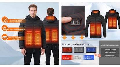 Este abrigo calefactable ofrece calor constante y uniforme.