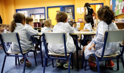 Aula de un colegio de Madrid.