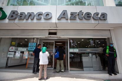 Una sucursal de Banco Azteca, en Ciudad de México.