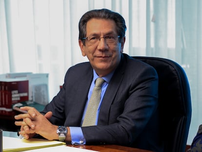 El magistrado del Tribunal Constitucional Enrique Arnaldo en el pleno de enero de 2023.