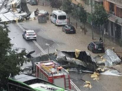 La taulada caiguda a Granollers.