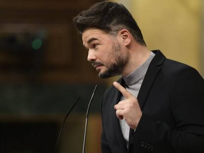 El portavoz parlamentario de ERC, Gabriel Rufián.