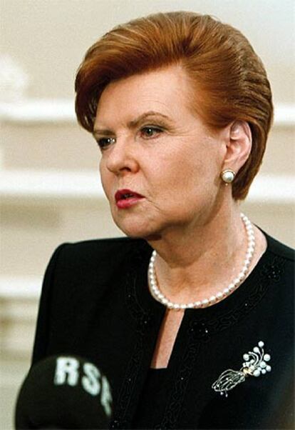 La presidenta Vaira Vike-Freiberga, en junio de 2003.